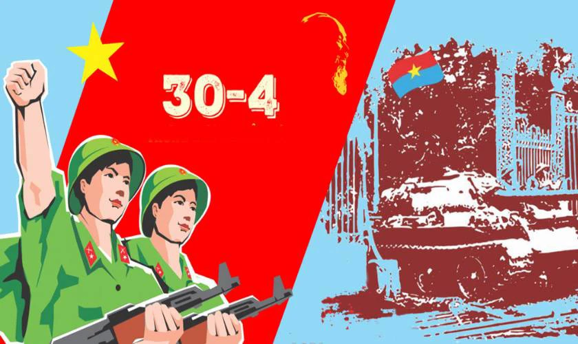 Background 30/4 1/5 2025 lịch sử vẻ vang