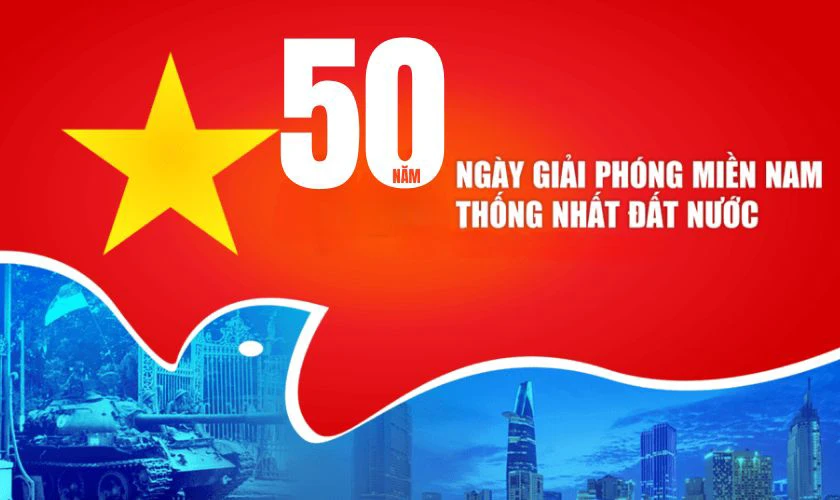 Background 30/4 1/5 2025 lịch sử vẻ vang mới