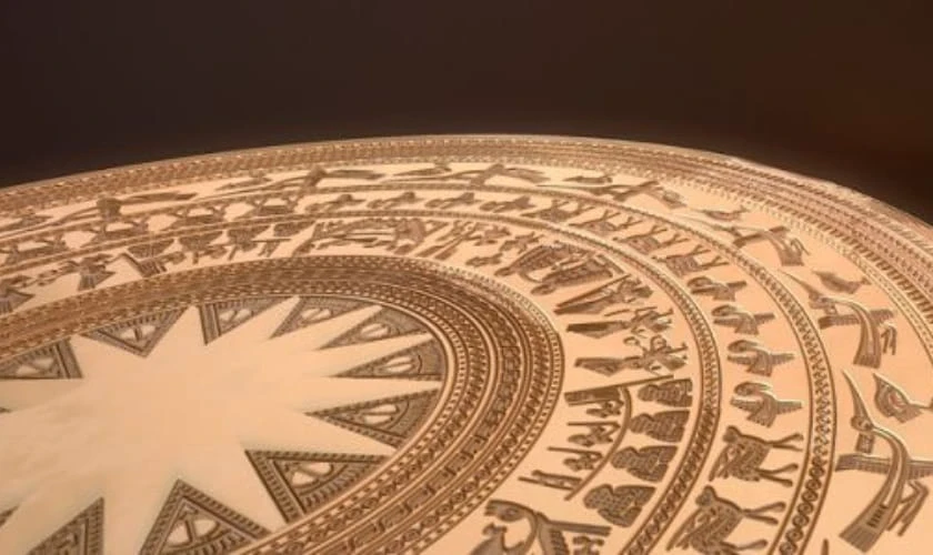 Background Giỗ tổ Hùng Vương 2026 có hình trống đồng đẹp ấn tượng