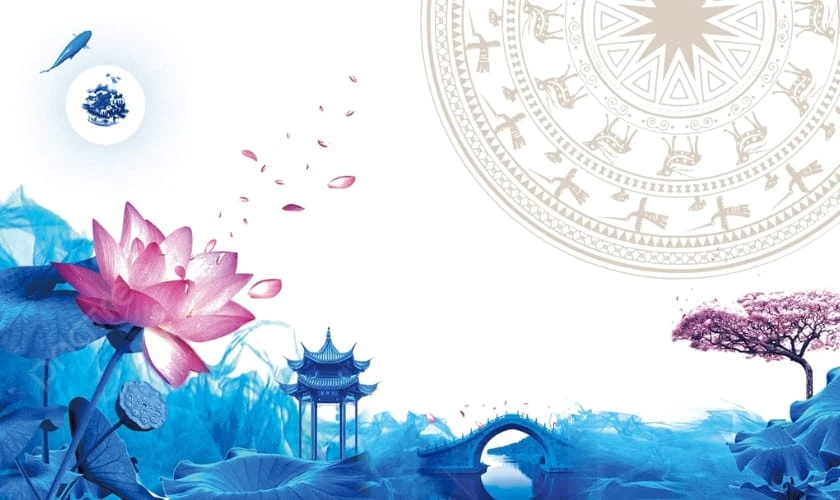 Background Giỗ tổ họa tiết hiện đại đẹp