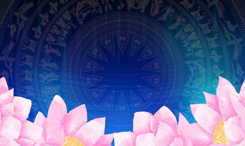 Background Giỗ tổ họa tiết hiện đại đẹp mới