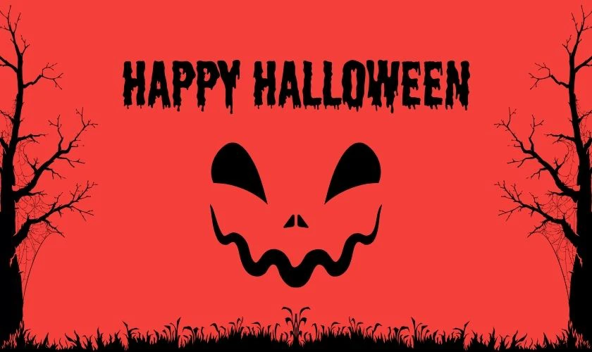 Background Halloween màu đỏ độc đáo