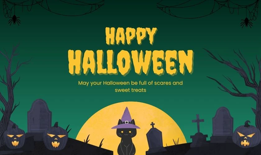 Background Halloween màu xanh dương sắc nét