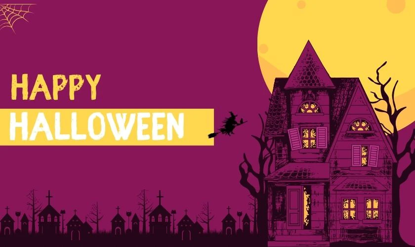 Background Halloween màu tím đẹp