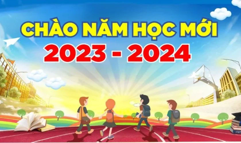 Background khai giảng 2025 chào năm học mới đẹp