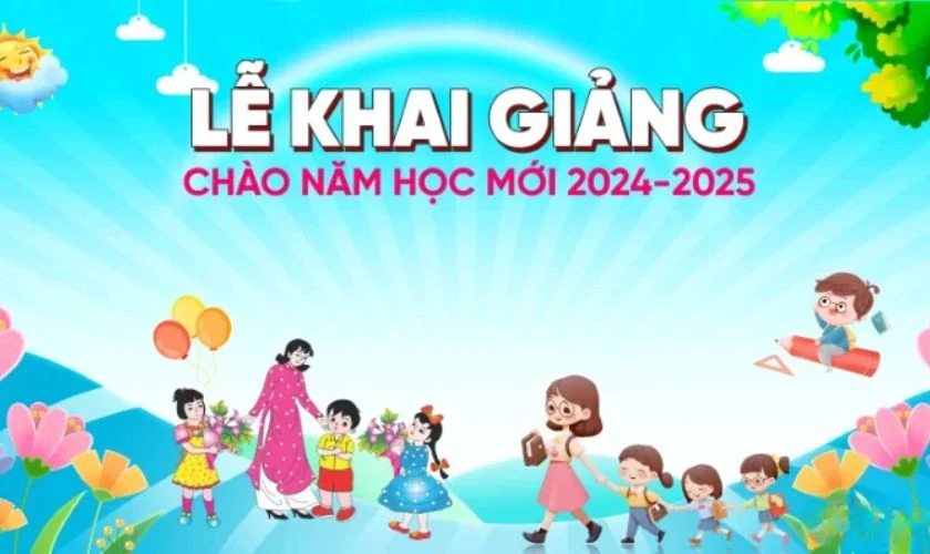 Background khai giảng 2025 chào năm học mới