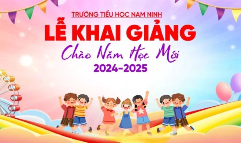 Background khai giảng 2025 chào năm học mới đẹp nhất FULL HD