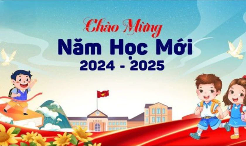 Background khai giảng 2025 full HD