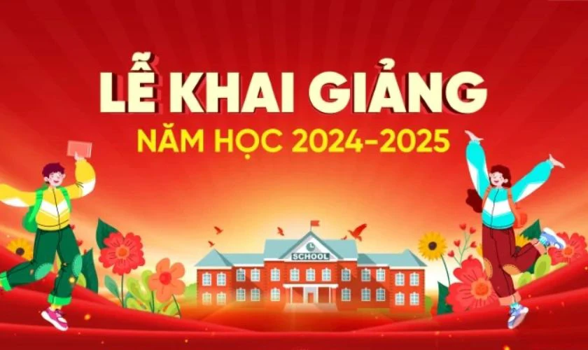 Background khai giảng 2025 full HD 8K
