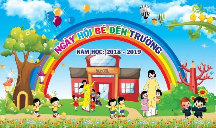 Background tựu trường tươi vui