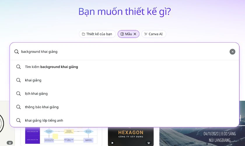 Cách thiết kế Background khai giảng 2025 bằng Canva
