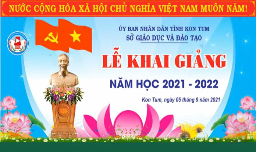 Background khai giảng năm học mới 2025 miễn phí HD