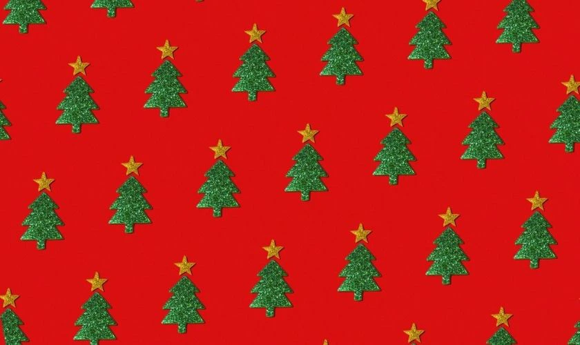 Background cây thông Noel xinh xắn