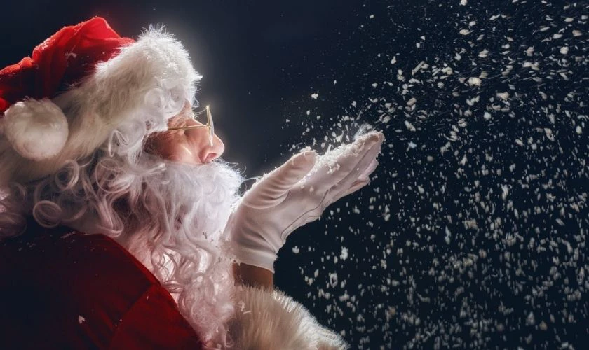 Background Giáng sinh chủ đề ông già Noel