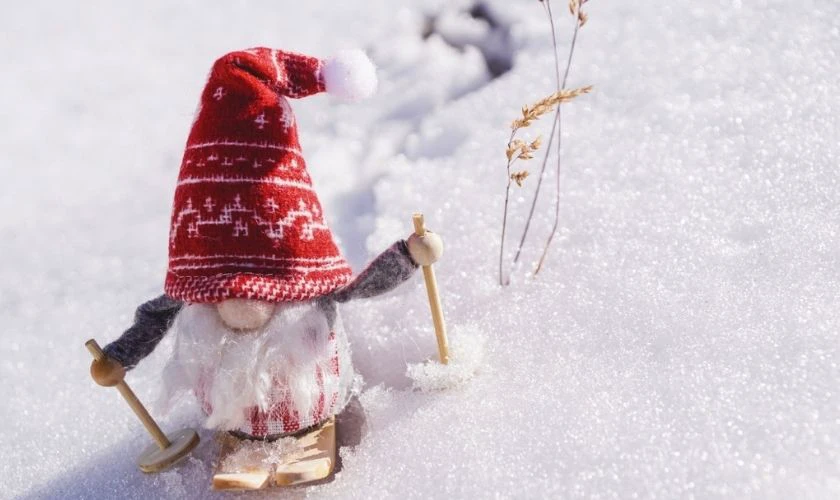 Background Giáng sinh chủ đề ông già tuyết