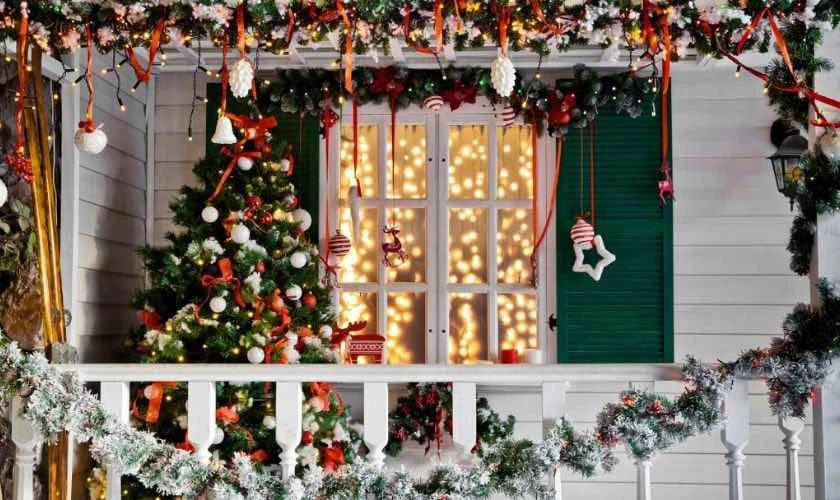 Background Noel chụp ảnh cho quán cafe mới