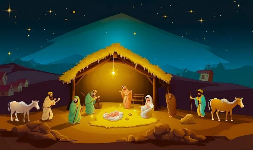 KBackground Noel chụp ảnh cho quán cafe