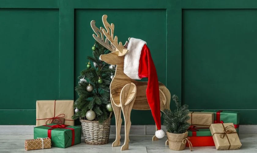 Background Noel chụp ảnh cho quán cafe xinh xắn