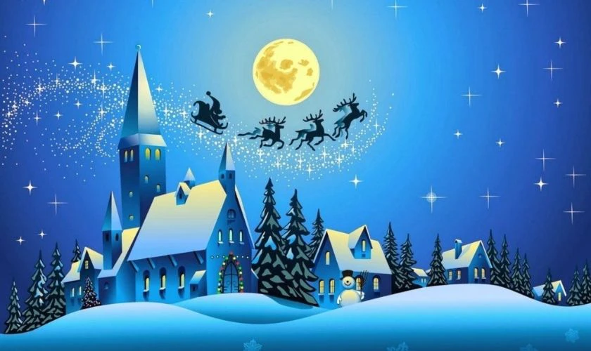 Background Noel chụp ảnh cho quán cafe ấn tượng