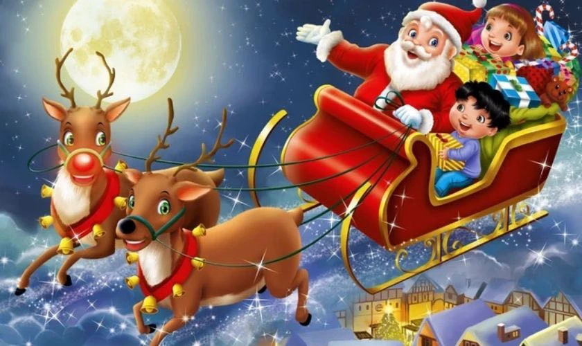 Nền Noel mầm non cho bé xinh