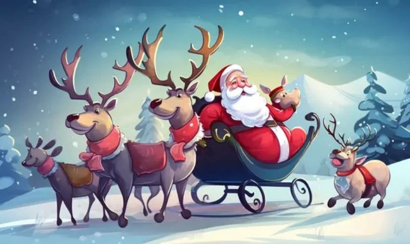 Nền Noel mầm non cho bé 3D