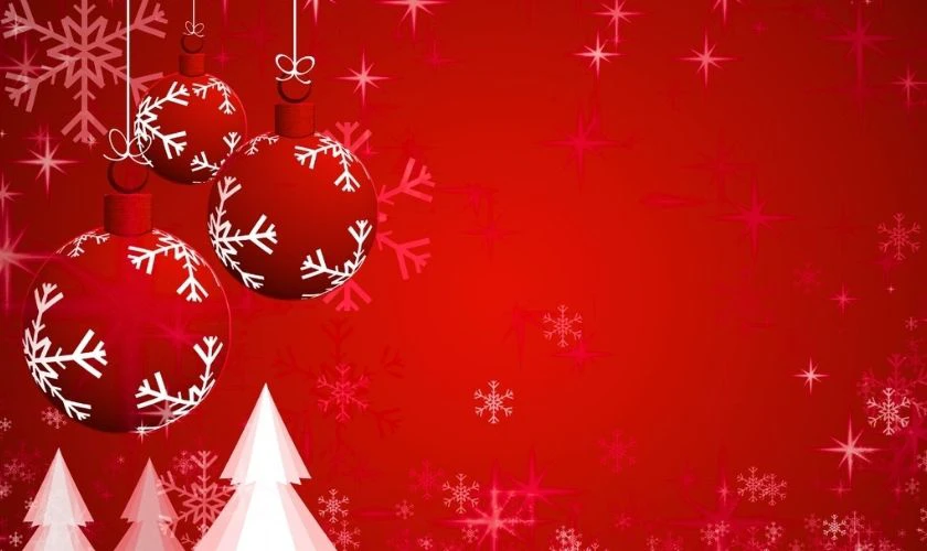 Nền Noel đỏ sang trọng