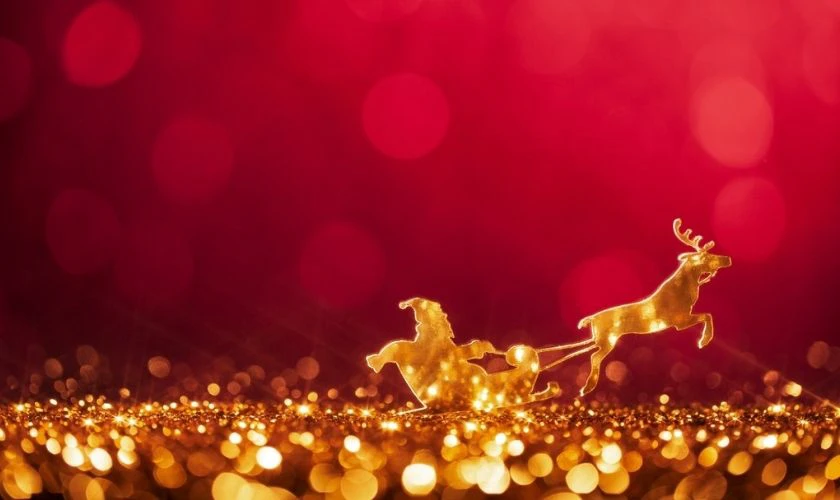 Nền Noel đỏ sang trọng đẹp