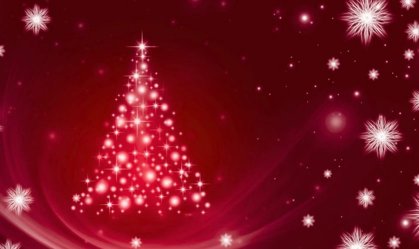 Nền Noel đỏ sang trọng đơn giản