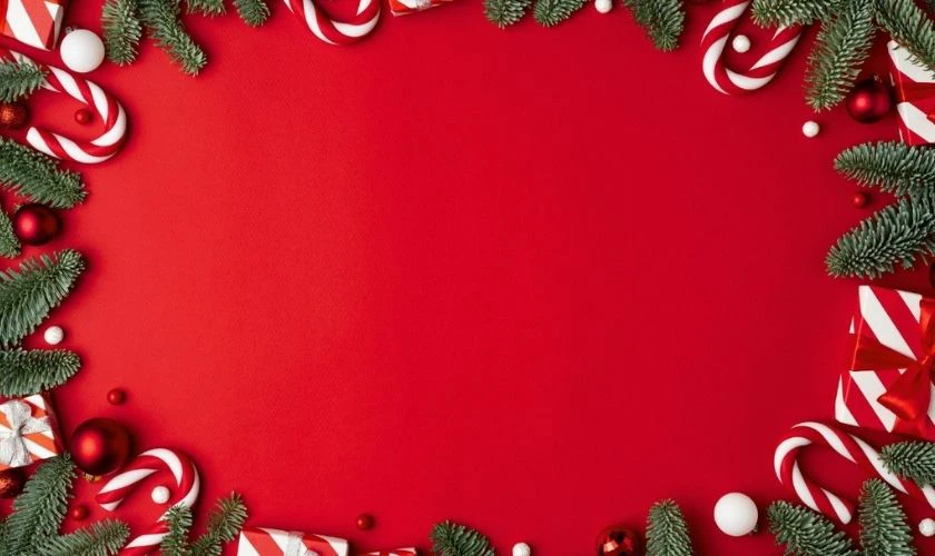 Nền Noel đỏ sang trọng HD