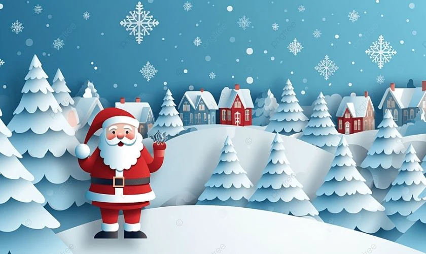 Nền Noel dễ thương 3D