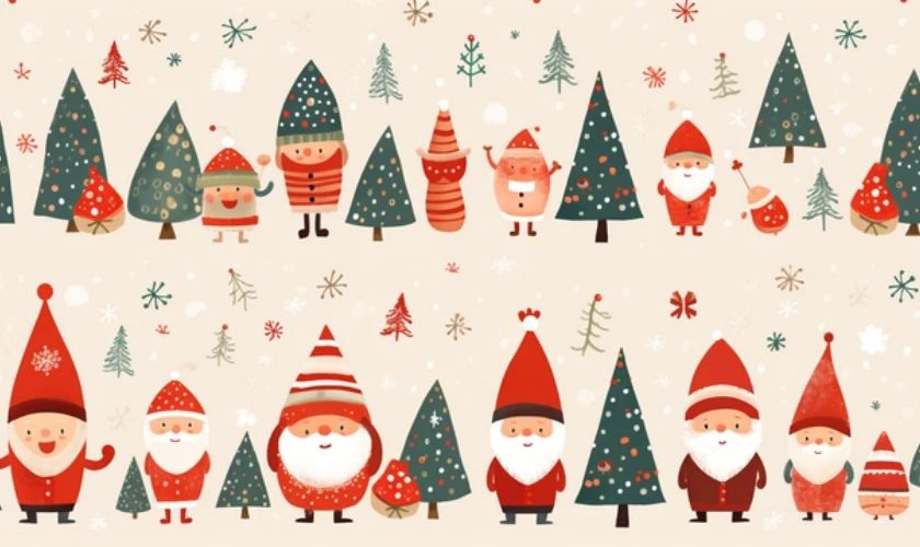 Nền Noel dễ thương đơn giản
