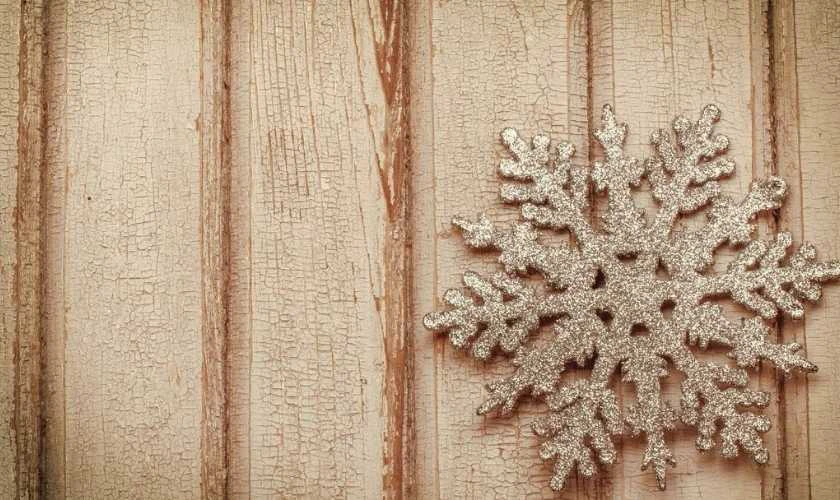 Nền Noel hoa tuyết vàng