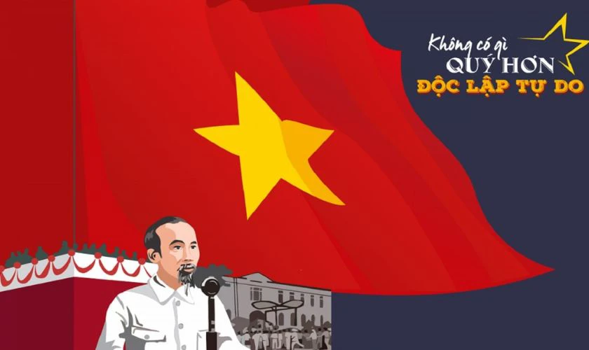 Background 2/9 có hình ảnh chủ tịch Hồ Chí Minh