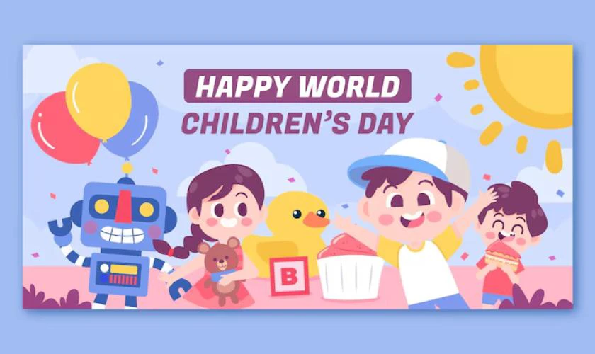Background Quốc tế Thiếu nhi 2025 4K