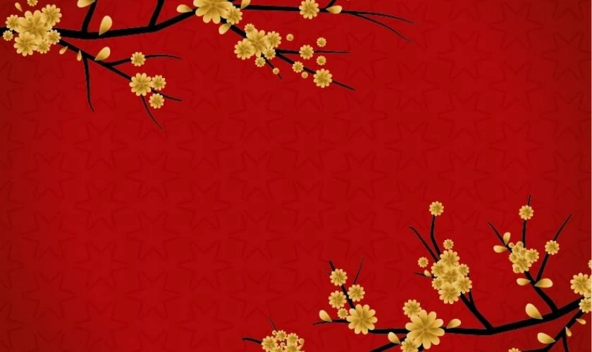 Background hoa mai xuân Bính Ngọ
