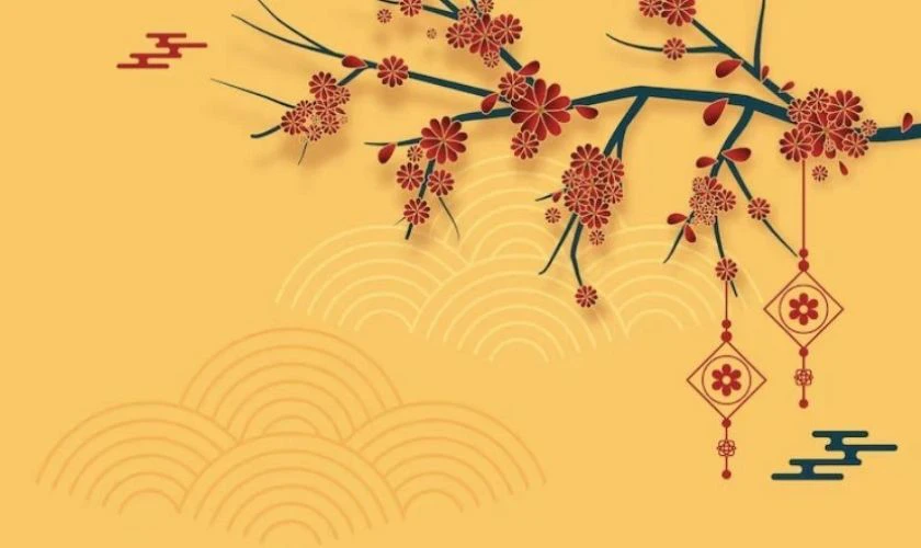 Mẫu background Tết đơn giản