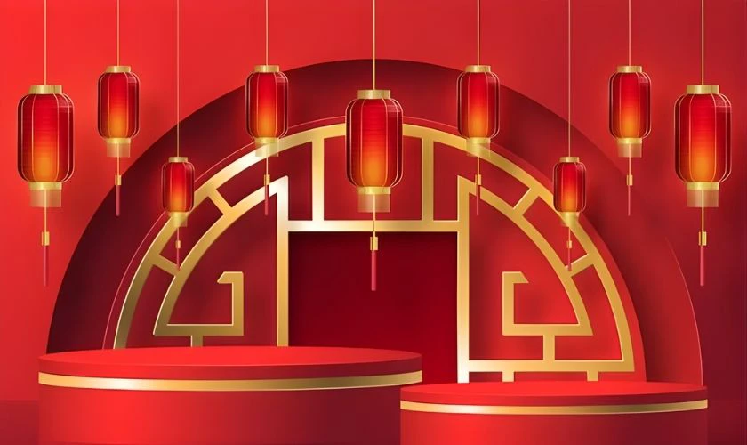 Mẫu background để đặt sản phẩm Tết