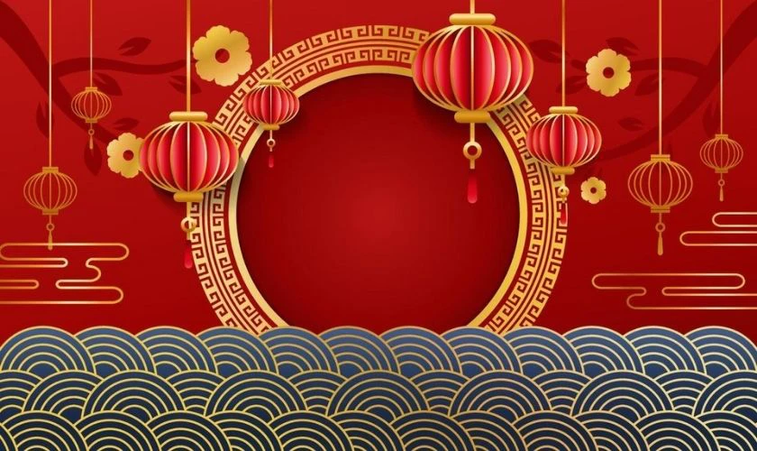 Background tiệc tất niên 2026 đẹp