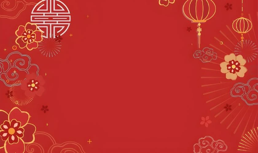 Mẫu background menu Tết đơn giản