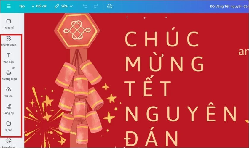 Chỉnh sửa background Tết