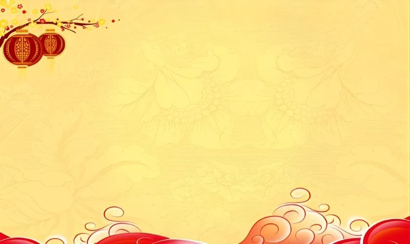 Background xuân Bính Ngọ màu vàng