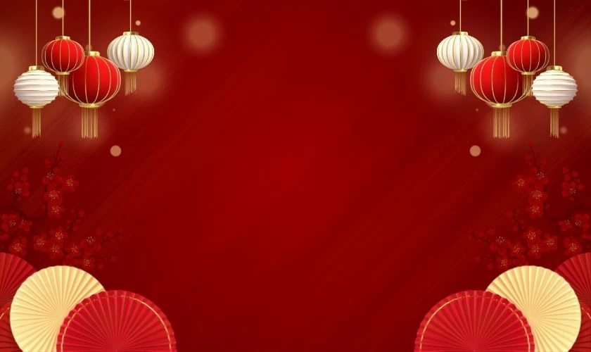 Background đỏ Tết Bính Ngọ 2026