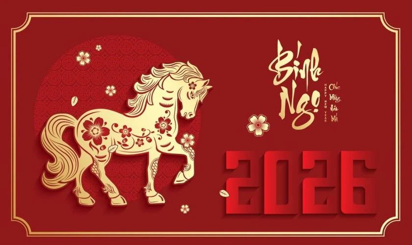 Background đỏ Tết con ngựa