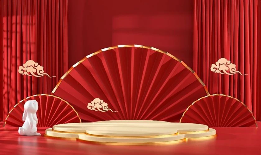 Background Tết 2026 3D tải miễn phí