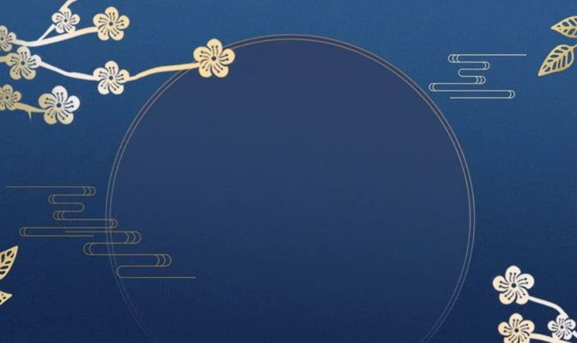 Background xuân Bính Ngọ 2026 màu xanh dương đẹp