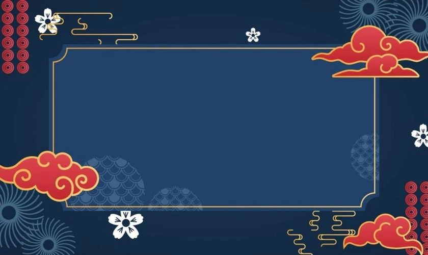 Background xuân Bính Ngọ 2026 màu xanh dương