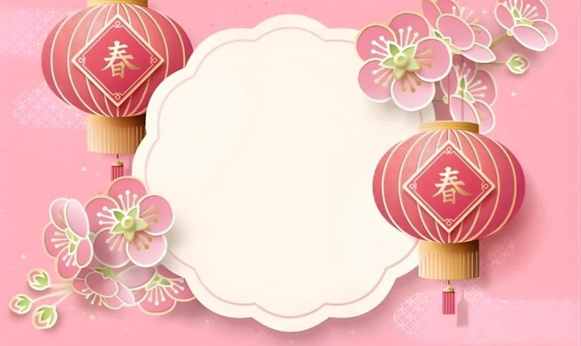 Background Tết màu hồng