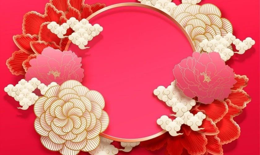 Background Tết tone màu hồng