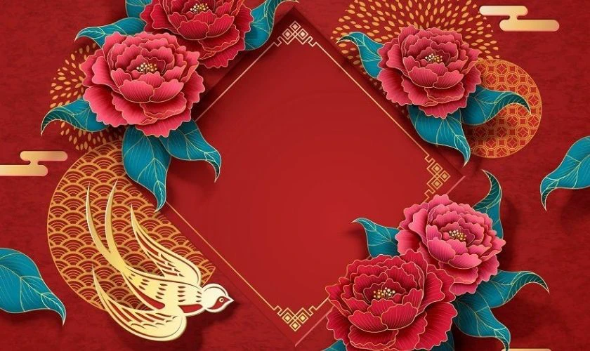 Background Tết đẹp, ý nghĩa có chim én