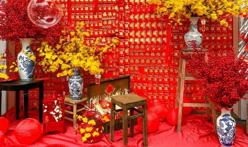 Background chụp ảnh Tết truyền thống